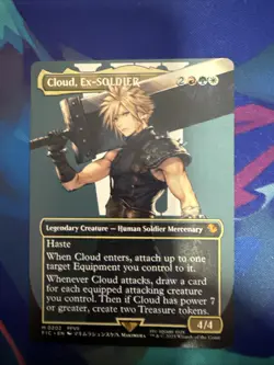 MTG Final Fantasy English Cloud, Ex-SOLDIER Borderless 0202 Non-Foil - Image 1