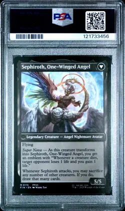 2025 MTG FF #0115 SEPHIROTH, FABLED SOLDIER/SEPHIROTH, ONE-WINGED ANGEL PSA 10 - Image 2