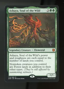 MTG Ashaya, Soul of the Wild Zendikar Rising Pack Promo 179/280 - Image 1