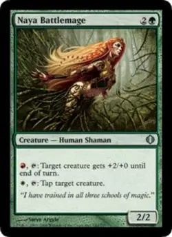 1 x Naya Battlemage - Foil - Shards of Alara - Moderate Play - MTG - Image 1
