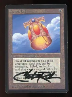 SIGNED 1993 Beta Kormus Bell ~ Vintage MTG/Magic ~ NEAR MINT condition - Image 1