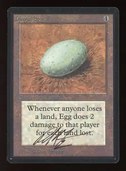 SIGNED 1993 Beta Dingus Egg ~ Vintage MTG/Magic ~ NEAR MINT+ condition - Image 1