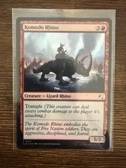 1x (TLE) Komodo Rhino - Foil MTG Avatar: The Last Airbender Eternal NM Magic Foi - Image 1