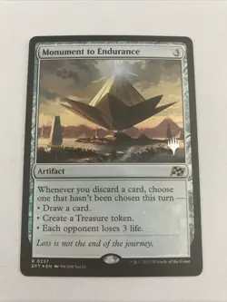 Monument to Endurance - Magic the Gathering Aetherdrift MTG DFT Rare FOIL PROMO - Image 1