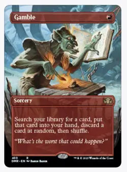 Gamble (Borderless) Dominaria Remastered Regular - Image 1