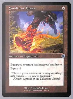 Swiftfoot Boots - Retro Frame - 58 - The Brothers' War (BRR) MTG - Image 1