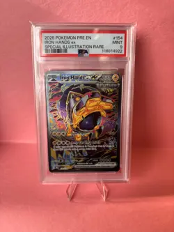 2025 POKEMON PRE EN-PRISMATIC EVOLUTIONS #154 IRON HANDS EX PSA 9 - Image 1