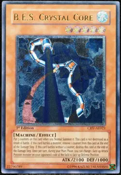 Yu-Gi-Oh B.E.S. Crystal Core CRV-AE 1.Edition Ultimate Rare Asia-English [NM-M] - Image 1