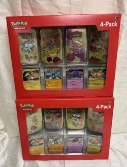 NEW Pokemon 4 Mini Tins 4 Promo Cards Bundle 151 Sam's Club IN HAND - LOT OF 2 - Image 1