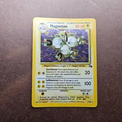 Magneton 11/62 Pokemon Fossil Holo Rare Card - MP - Image 1