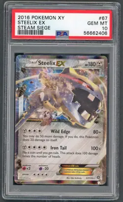 Pokemon Cards - PSA 10 Steelix EX 67/114 - Steam Siege - GEM MT - PSA10 - Image 1