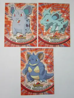 31 NIDOQUEEN 30 NIDORINA 29 TOPPS TV ANIMATION ED POKEMON COLL CARD BLUE LOGO NM - Image 1
