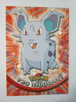 31 NIDOQUEEN 30 NIDORINA 29 TOPPS TV ANIMATION ED POKEMON COLL CARD BLUE LOGO NM - Image 2