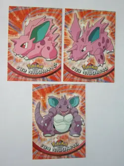 34 NIDOKING 33 NIDORINO 32 TOPPS TV ANIMATION ED POKEMON COLL CARD BLUE LOGO NM - Image 1