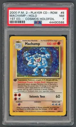 Pokemon Cards - PSA 7 1st Edition Machamp 8/102 - Cosmos Holofoil - NM - PSA7 - Image 1