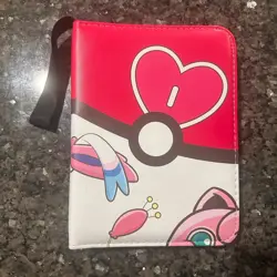 Pokemon TCG Pink White Sylveon Zip Up 55 pages Holds 440 Card Binder TCGAMES - Image 1