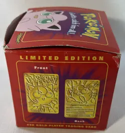 Pokemon Jigglypuff Limited Edition 23k Gold Plated Trading Card Pokeball - Image 2