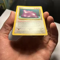 1999 POKEMON TCG Ditto 18/62 Fossil Set Regular Rare Unlimited Vintage Card LP - Image 3