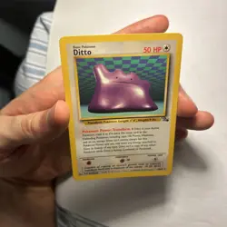 1999 POKEMON TCG Ditto 18/62 Fossil Set Regular Rare Unlimited Vintage Card LP - Image 4