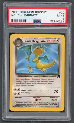 Pokemon Cards - PSA 9 Dragonite 22/82 - Team Rocket Non Holo - MINT - PSA9 - Image 1