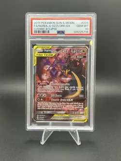 PSA 10 Naganadel&Guzzlord GX 224/236 Cosmic Eclipse Pokemon Card - Image 1