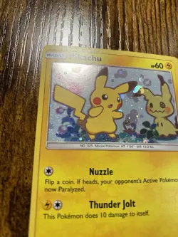 Pokemon TCG Pikachu SM162 Promo Holo Card Moderately Played Condition - Image 2