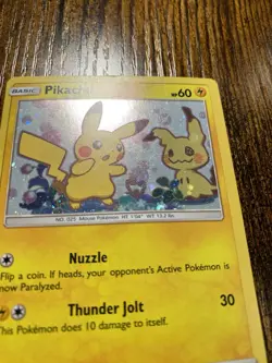 Pokemon TCG Pikachu SM162 Promo Holo Card Moderately Played Condition - Image 3