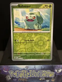 Pokemon Card Bulbasaur 001/165 Reverse Cosmo Holo Costco Promo Near Mint - Image 1