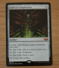 Staff of Compleation MTG NM Regular Commander Tarkir Dragonstorm Magic - Image 1