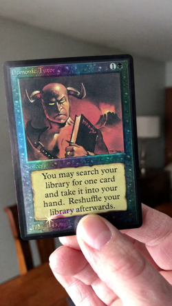 Mtg - Demonic Tutor - Beta - Foil - Legacy - Restricted - Vintage - WATCH VIDEO - Image 2