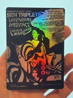 1X FOIL Sen Triplets BORDERLESS MINT MTG Magic Secret Lair Con. Exclusive CEDH - Image 1
