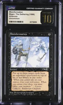 MISINFORMATION Alliances CGC Pristine 10 MTG [Nostalgium] - Image 1