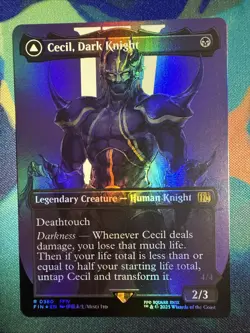 MTG Cecil, Dark Knight (Borderless Foil) Final Fantasy 380 FFIV FF4 NM - Image 1