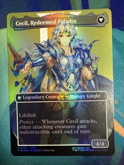 MTG Cecil, Dark Knight (Borderless Foil) Final Fantasy 380 FFIV FF4 NM - Image 2