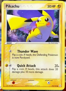 🔥 Pikachu 78/110 Pokemon Holon Phantoms Common LP - Image 1