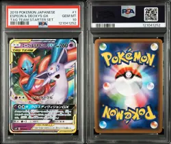 Pokemon TCG Espeon & Deoxys GX 010/031 PSA 10 Japanese Sun Moon Tag Team Deck - Image 3