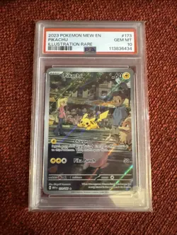 2023 POKEMON MEW EN-151 ILLUSTRATION RARE #173 PIKACHU PSA 10 - Image 4