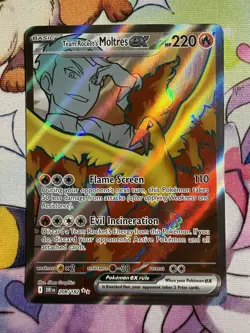 Pokemon Destined Rivals - Team Rockets Moltres EX 208/182 Ultra Rare NM - Image 1