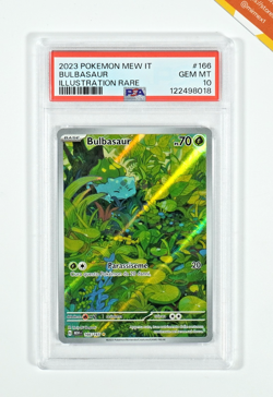 Pokemon PSA 10 Bulbasaur #166 MEW IT 151 Illustration Rare 2023 Italiano - Image 1
