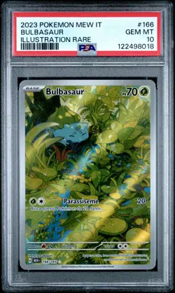 Pokemon PSA 10 Bulbasaur #166 MEW IT 151 Illustration Rare 2023 Italiano - Image 2