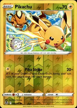 🌌Pokemon - Pikachu - Reverse Holo - 049/195 - Silver Tempest (NM)🌌 - Image 1