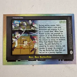2000 Topps Pokemon TV #EP20 Bye, Bye Butterfree Foil - Image 4