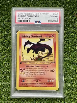 Pokemon Shining Charizard Neo Destiny Fanart Acrylic Slab Display Piece - Image 1