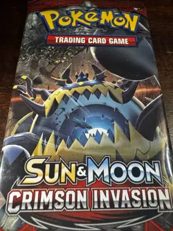 Pokemon Sun & Moon Crimson Invasion Booster Pack TCG Factory Sealed Guzzlord - Image 3