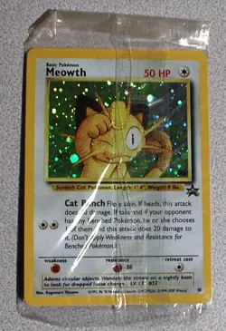 Pokemon TCG Meowth Holo Black Star Promo #10 Gameboy Exclusive, Factory Sealed - Image 1