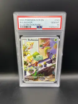 Pokemon TCG Bulbasaur PSA 10 GEM MINT Illustration Stellar Crown Rare 143/142 - Image 1