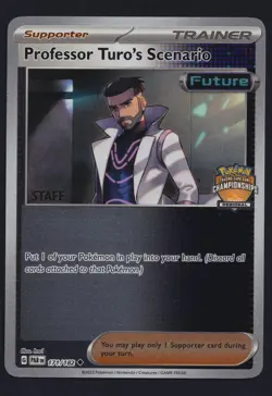 Pokemon TCG Professor Turo’s Scenario 171/182 STAFF Stamped Regional Promo - Image 1