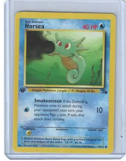 POKEMON FOSSIL 1ST EDITION HORSEA COMMON # 49/62 UNPLAYED - Image 1