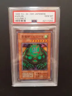 Yugioh Japanese Volume 5 Kazejin Super Rare PSA 10 - Image 1