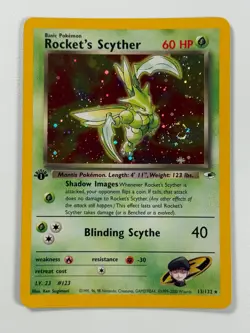 Pokemon Cards Rocket's Scyther 13/132 1ST EDITION Gym Heroes WOTC Holo Rare - Image 1